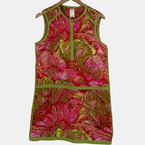 Ali Ro Bold Floral Mini Dress in Pink and Green